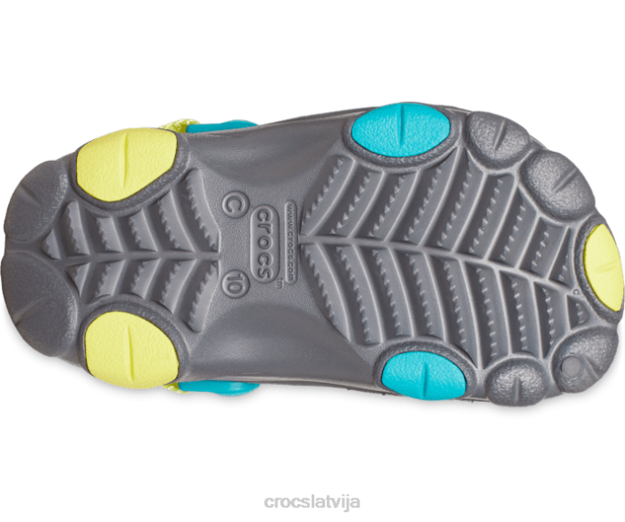 visurgājējs koka tupele bērni Crocs kurpes N46T601 šīfera pelēks