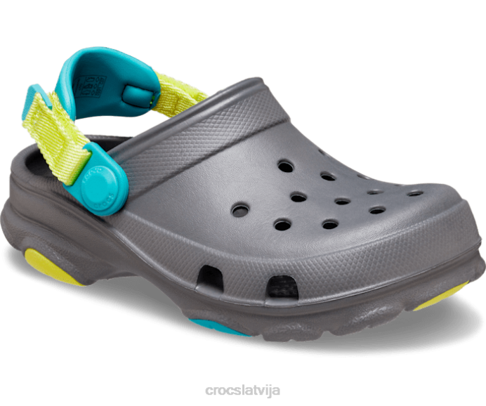 visurgājējs koka tupele bērni Crocs kurpes N46T601 šīfera pelēks
