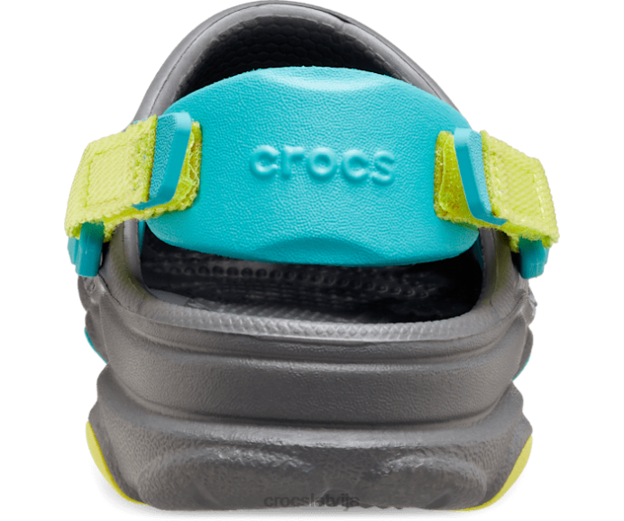 visurgājējs koka tupele bērni Crocs kurpes N46T601 šīfera pelēks