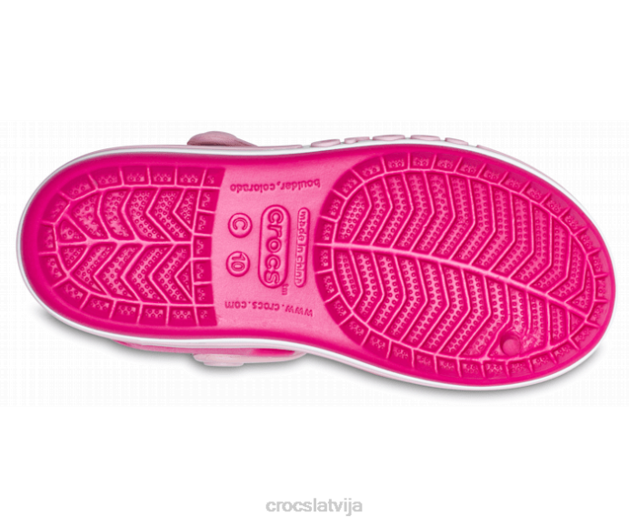 bayaband sandales bērni Crocs kurpes N46T686 konfektes rozā