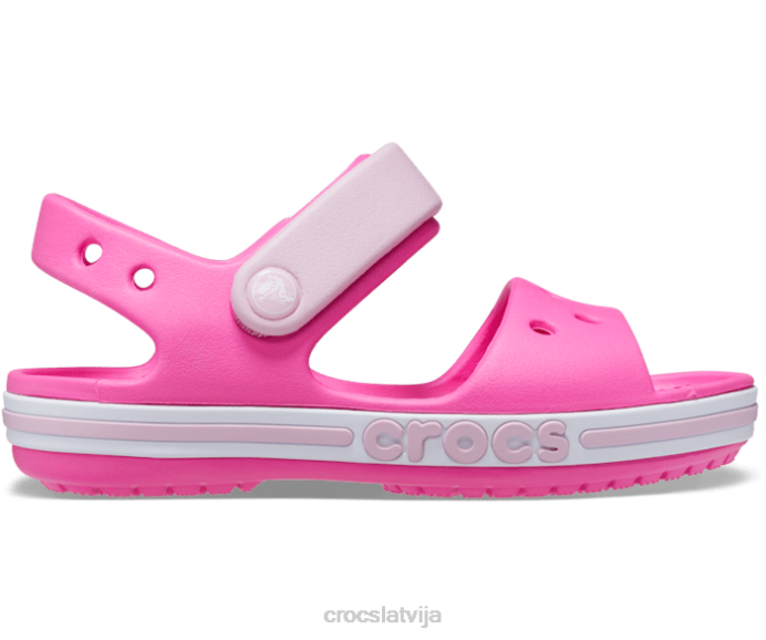 bayaband sandales bērni Crocs kurpes N46T688 elektriski rozā