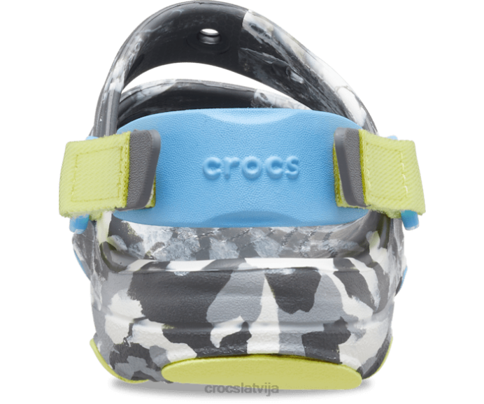 klasiskas visurgājējas marmora sandales bērni Crocs kurpes N46T699 šīfera pelēks