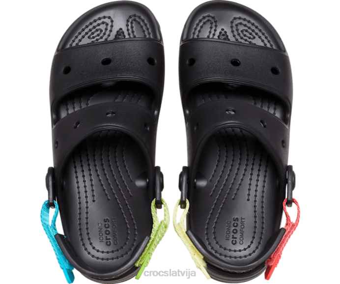 visurgājējas sandales bērni Crocs kurpes N46T691 melns/multi