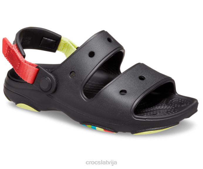 visurgājējas sandales bērni Crocs kurpes N46T691 melns/multi