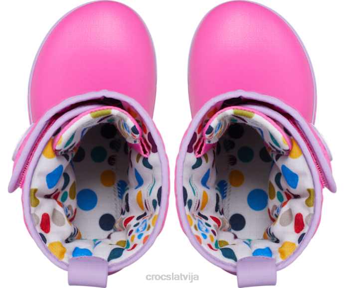 band ii.5 gust boot bērni Crocs kurpes N46T661 elektriskā rozā/orhideja