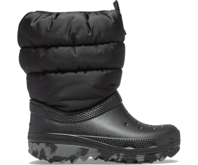 klasisks neo puff zābaks bērni Crocs kurpes N46T667 melns