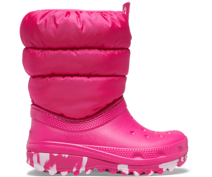 klasisks neo puff zābaks bērni Crocs kurpes N46T669 konfektes rozā