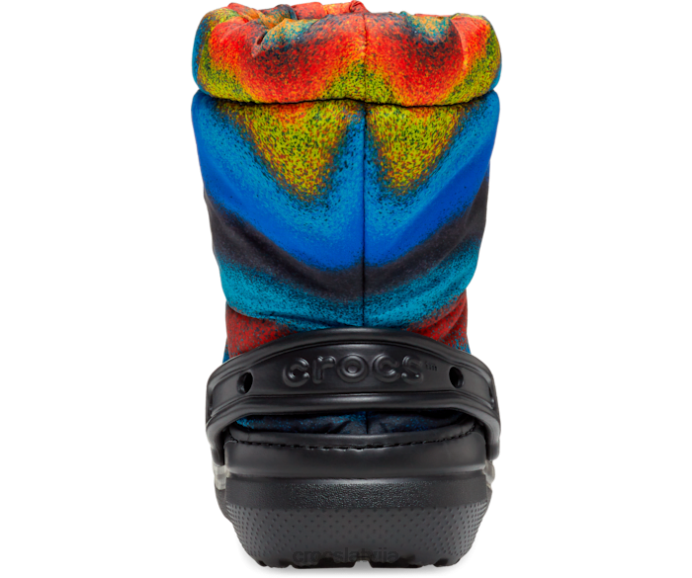 klasisks odere spray dye neo puff boot bērni Crocs kurpes N46T560 melns/multi