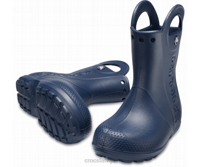 rīkoties ar lietus zābaku bērni Crocs kurpes N46T652 flote