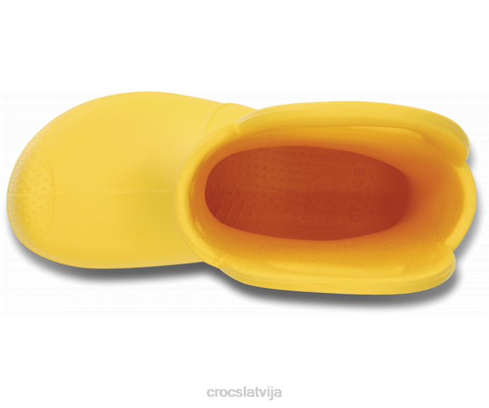 rīkoties ar lietus zābaku bērni Crocs kurpes N46T655 dzeltens