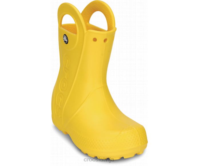 rīkoties ar lietus zābaku bērni Crocs kurpes N46T655 dzeltens