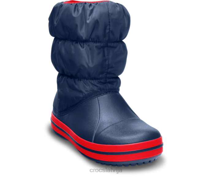 ziemas pufs zābaks bērni Crocs kurpes N46T656 tumšs/sarkans