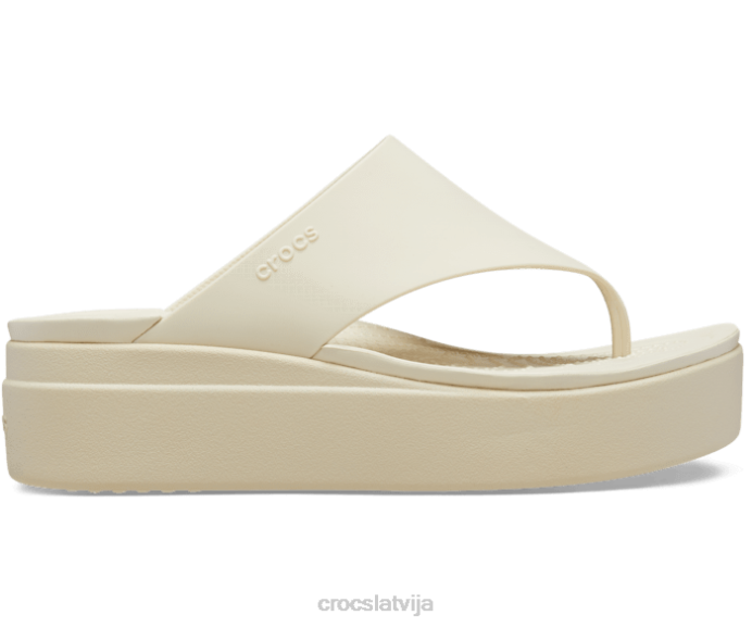 Bruklinas flips sievietes Crocs kurpes N46T245 kaulu