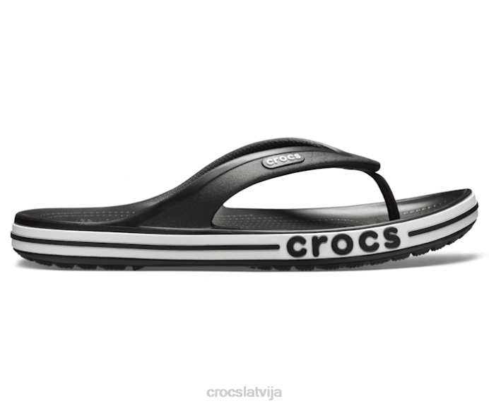 bayaband flip sievietes Crocs kurpes N46T247 melns balts