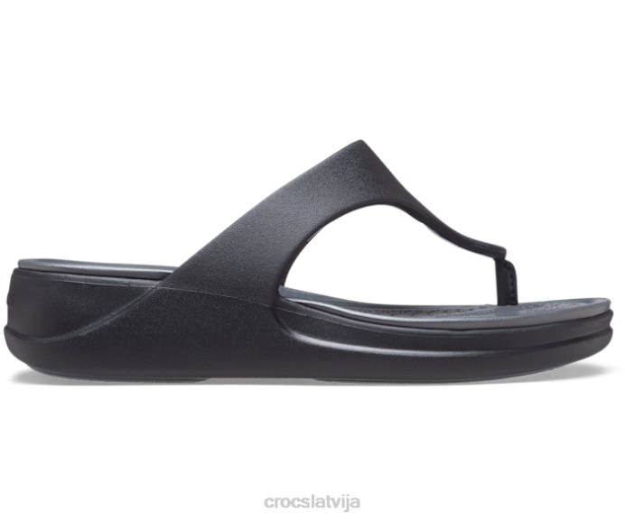boca ķīlis flip sievietes Crocs kurpes N46T265 melns