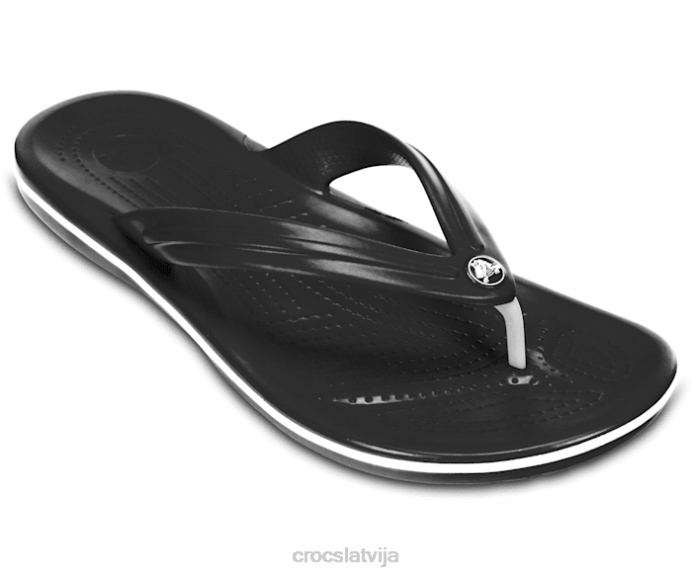 joslas flip sievietes Crocs kurpes N46T238 melns