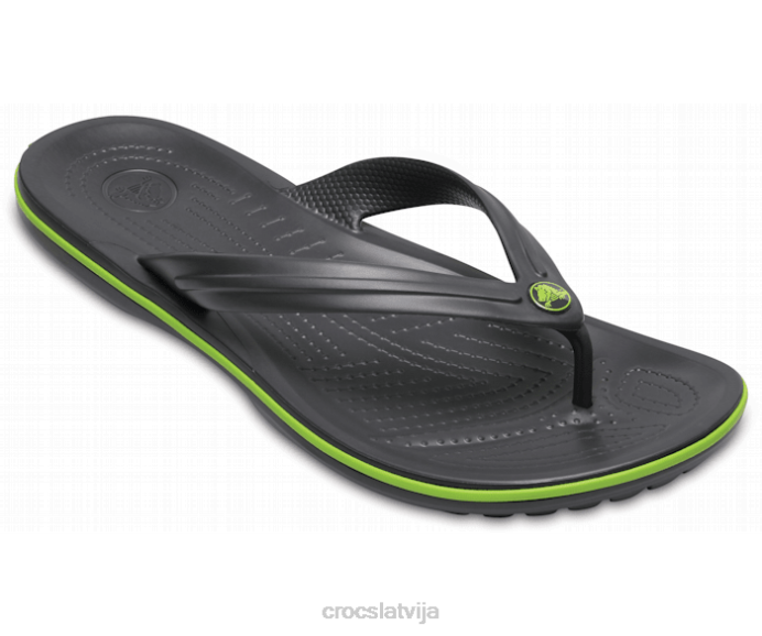 joslas flip sievietes Crocs kurpes N46T241 grafīts/voltu zaļš