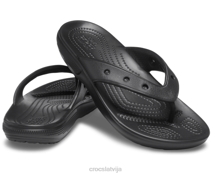 klasisks flips sievietes Crocs kurpes N46T252 melns