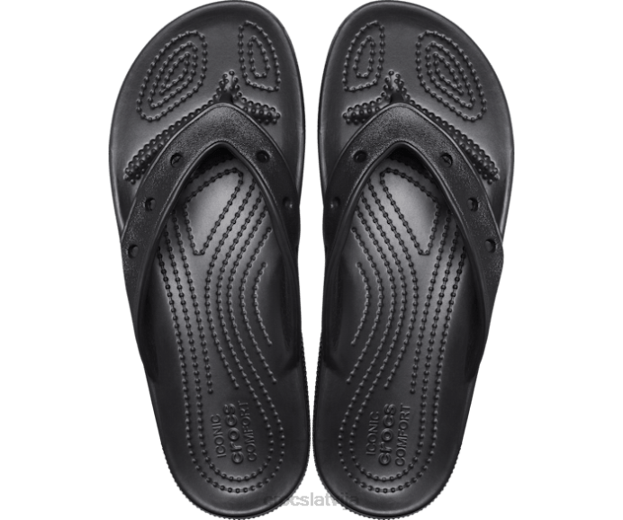 klasisks flips sievietes Crocs kurpes N46T252 melns