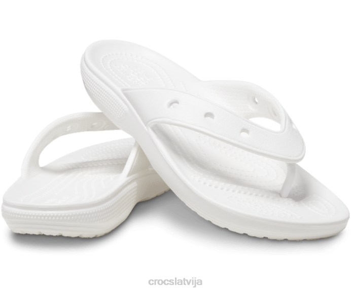 klasisks flips sievietes Crocs kurpes N46T253 balts