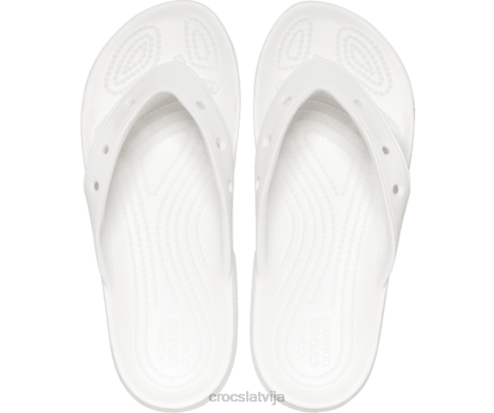 klasisks flips sievietes Crocs kurpes N46T253 balts