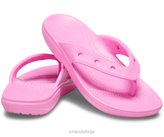 klasisks flips sievietes Crocs kurpes N46T256 taffy rozā