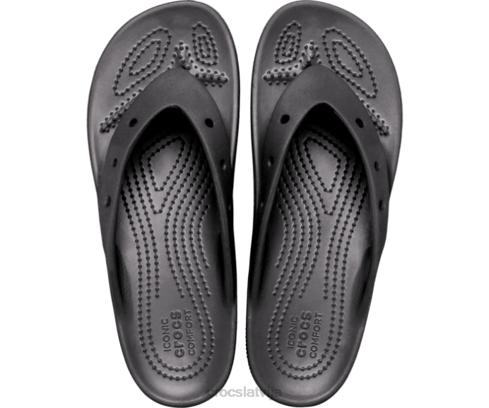klasisks platformas flips sievietes Crocs kurpes N46T257 melns