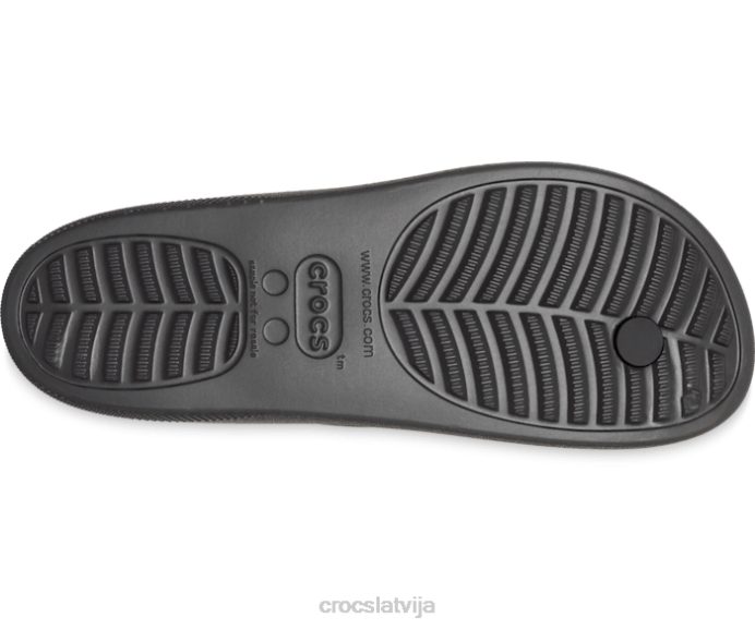 klasisks platformas flips sievietes Crocs kurpes N46T257 melns