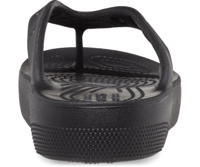 klasisks platformas flips sievietes Crocs kurpes N46T257 melns