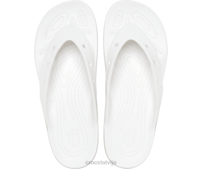 klasisks platformas flips sievietes Crocs kurpes N46T258 balts