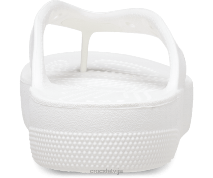 klasisks platformas flips sievietes Crocs kurpes N46T258 balts