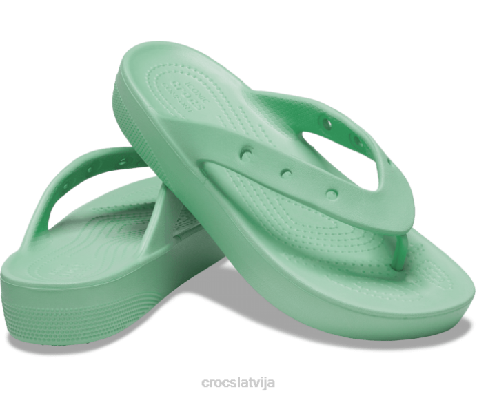 klasisks platformas flips sievietes Crocs kurpes N46T367 nefrīta akmens