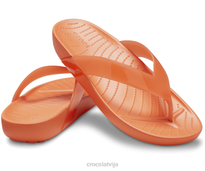 splash glancēts flip sievietes Crocs kurpes N46T268 hurma