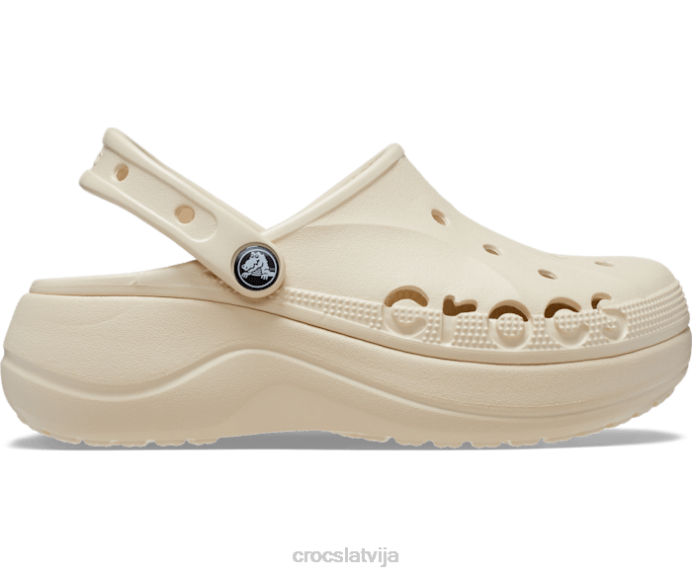Baya platformas aizsprostojums sievietes Crocs kurpes N46T353 ziemas balts