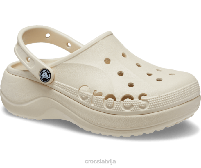 Baya platformas aizsprostojums sievietes Crocs kurpes N46T353 ziemas balts