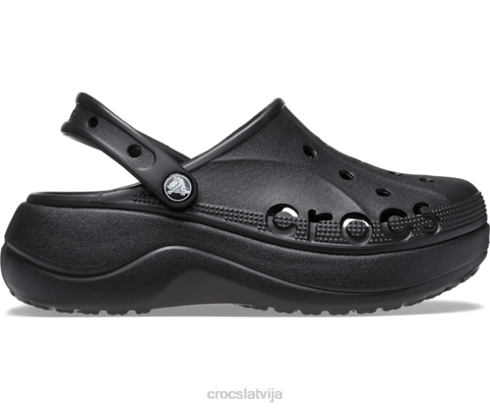 Baya platformas aizsprostojums sievietes Crocs kurpes N46T90 melns