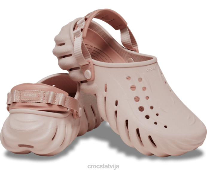 atbalss aizsprostojums sievietes Crocs kurpes N46T3 rozā māls