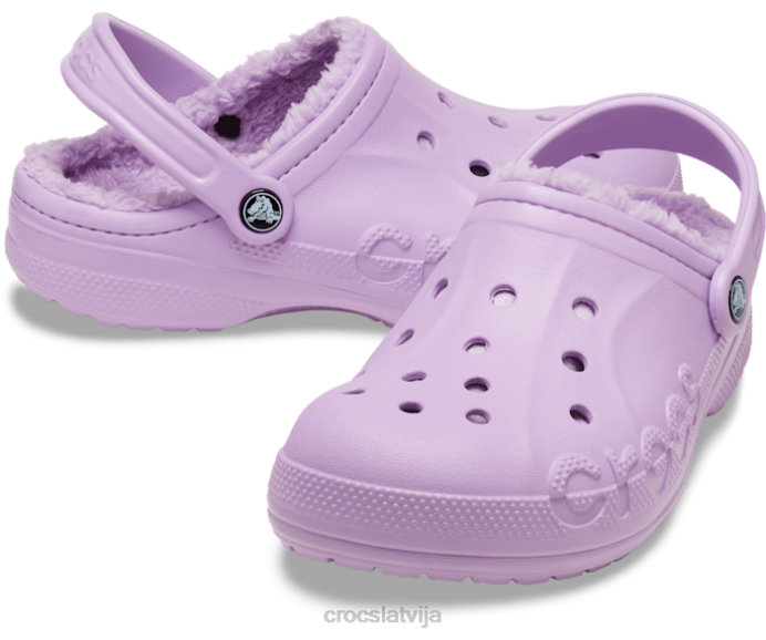 baya izklāta koka tupele sievietes Crocs kurpes N46T190 orhideja