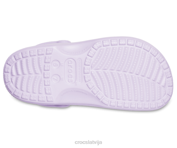 baya izklāta koka tupele sievietes Crocs kurpes N46T191 lavandas