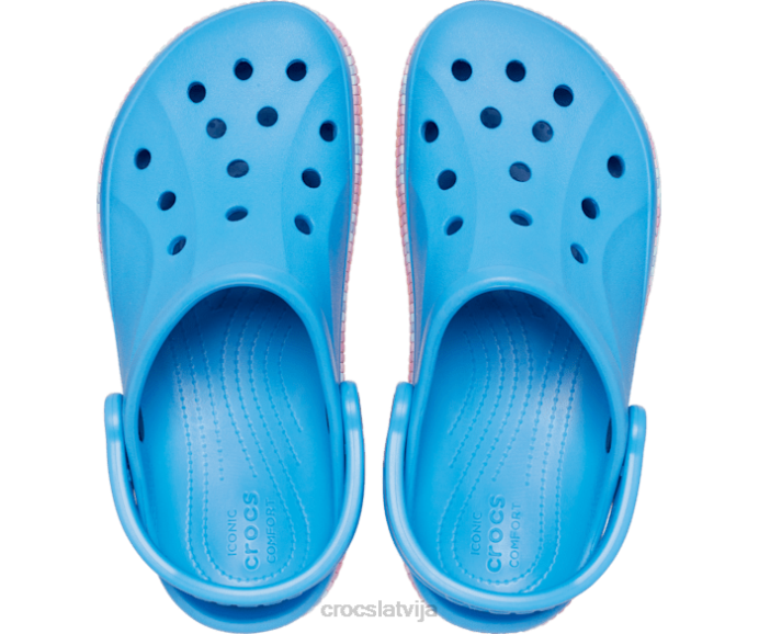 bayaband chevron joslas tupele sievietes Crocs kurpes N46T146 pulveris zils/multi