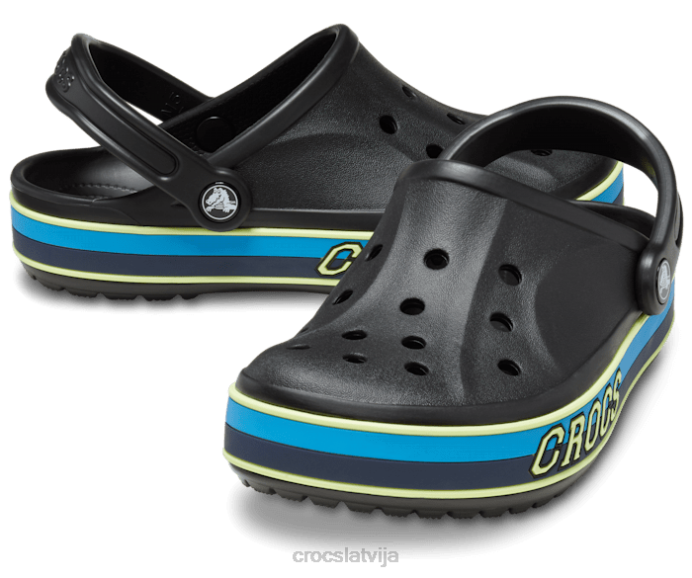 bayaband sporta joslas koka tupele sievietes Crocs kurpes N46T120 melns/multi