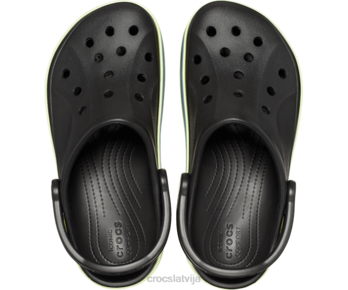 bayaband sporta joslas koka tupele sievietes Crocs kurpes N46T120 melns/multi