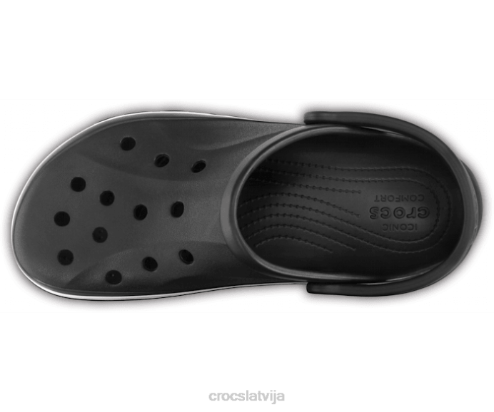 bayaband tupele sievietes Crocs kurpes N46T45 melns balts