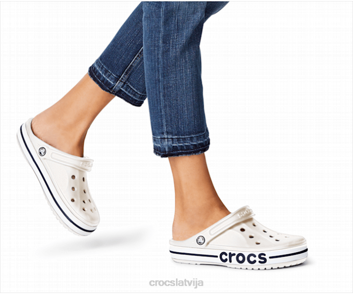 bayaband tupele sievietes Crocs kurpes N46T47 balts/navy