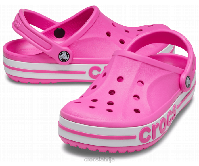 bayaband tupele sievietes Crocs kurpes N46T48 elektriski rozā