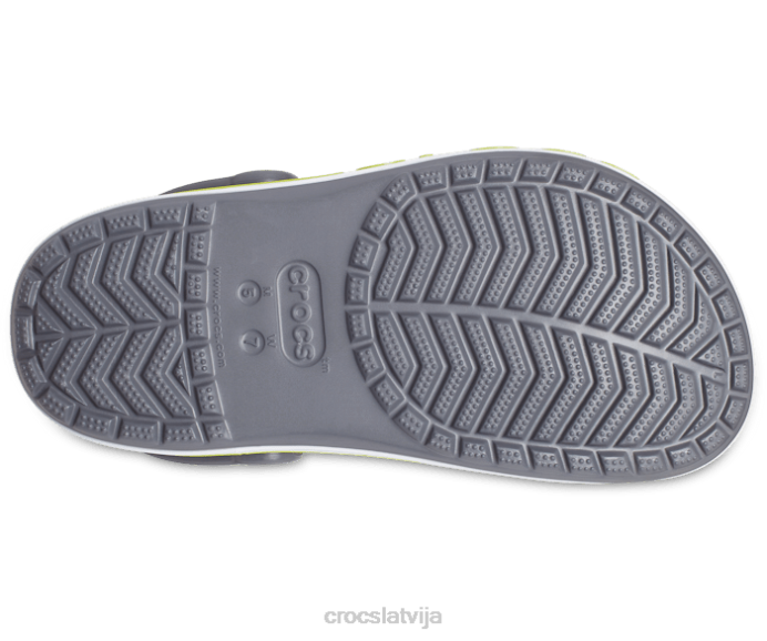 bayaband tupele sievietes Crocs kurpes N46T49 šīfera pelēks/laima perforators