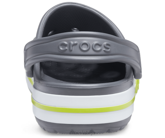 bayaband tupele sievietes Crocs kurpes N46T49 šīfera pelēks/laima perforators