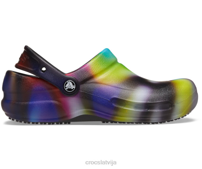 bistro grafiskā tupele sievietes Crocs kurpes N46T186 neona multi/melns