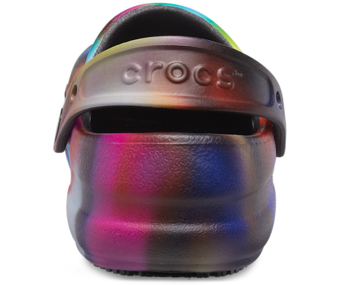 bistro grafiskā tupele sievietes Crocs kurpes N46T186 neona multi/melns