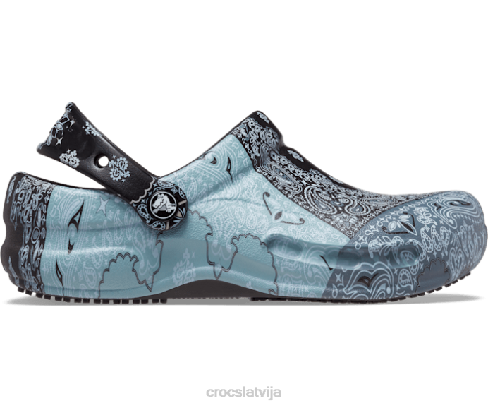 bistro grafiskā tupele sievietes Crocs kurpes N46T187 balts melns